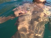 Nude model swims on a public beach in Russia 10/16