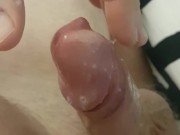 Watch my man finish himself. Close up lots of CUM 5/16