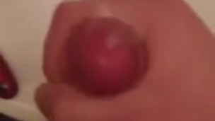Washroom cumshot