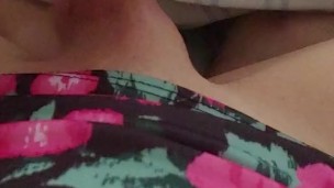 Sissy morning masturbation in dress