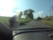 Met a Pretty Girl on the Road and Risky Fucked Her Pussy in Public. Huge Creampie JessiJek 1/16