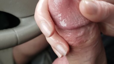 Car handjob.  Cumshot hits the steering wheel.  Why not?