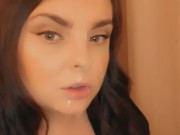 Smoking and deepthroat and facial - Scarlet James 16/16