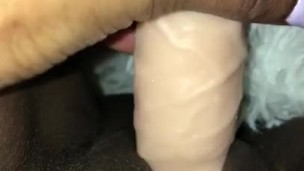 Tight little pussy won’t let white dick all the way in (practicing sex) 