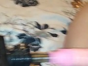 Tight pussy fucked hard by machine 13/16