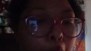 Milf gives pink dildo a blow job