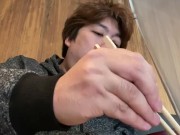 定食を食べる様子を撮影しました。