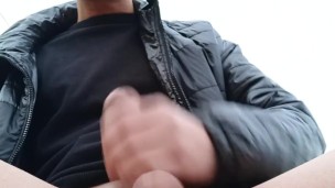 Bouncing balls jerk off outside