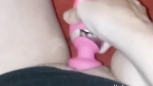 Cute teen massaging fat pussy and clit until she squirms and shakes with orgasms!