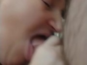 Blowjob with vibrator squirting 8/16