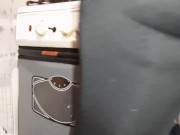 She loves when I fuck her with a strapon while she washes the dishes - IkaSmokS 10/16