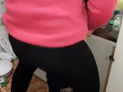 She loves when I fuck her with a strapon while she washes the dishes - IkaSmokS 11/16