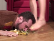 sadistic princess feeding with crushed bananas 4/16