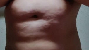 Chubby babe jiggles for the camera