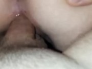 I ride his cock for a creampie 1/16