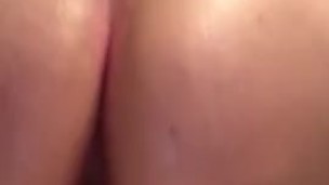 Riding a big fake cock