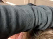 Vegan slut sucks my dick while making juice.  8/16