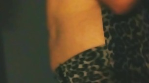 Milf strip teasing with ass shake and nip slip