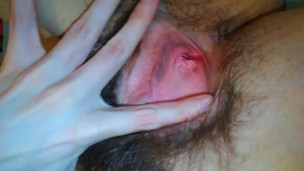 Happy Hairy Horny Onlyfans Camgirl PinkMoonLust plays with Hairiest Bush Pussy Clit