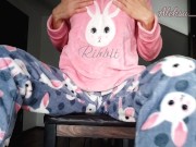 Schoolgirl In Pajamas Teases and Masturbates Pussy 3/16