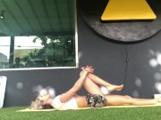 Gina Gerson working out 2/16