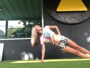 Gina Gerson working out 9/16