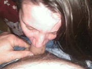 Young pet sitter fucks and sucks my cock in recliner  8/16