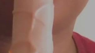 POV Of me Sucking a Huge dildo