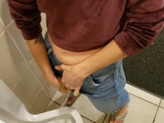 Naughty Girl Sneaks Into Mens Urinal 10/16