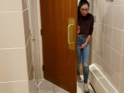 Naughty Girl Sneaks Into Mens Urinal 3/16