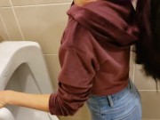 Naughty Girl Sneaks Into Mens Urinal 5/16