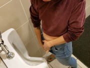Naughty Girl Sneaks Into Mens Urinal 8/16