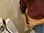 Naughty Girl Sneaks Into Mens Urinal 9/16