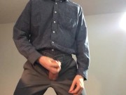 Hot guy masturbates in suit 10/16