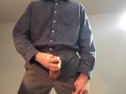 Hot guy masturbates in suit 3/16