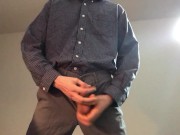 Hot guy masturbates in suit 4/16