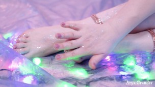 Feet 4k Video. Foot Fetish Closeup Party Feet Size 10