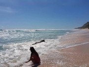 PISSING in Paradise # PEE from Rock of a Tropical Beach 1/16