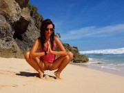 PISSING in Paradise # PEE from Rock of a Tropical Beach 11/16