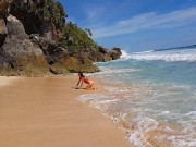 PISSING in Paradise # PEE from Rock of a Tropical Beach 5/16