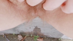 THICK THIGHS BBW PEES OUTSIDE, DRIPPING WET HAIRY BUSH