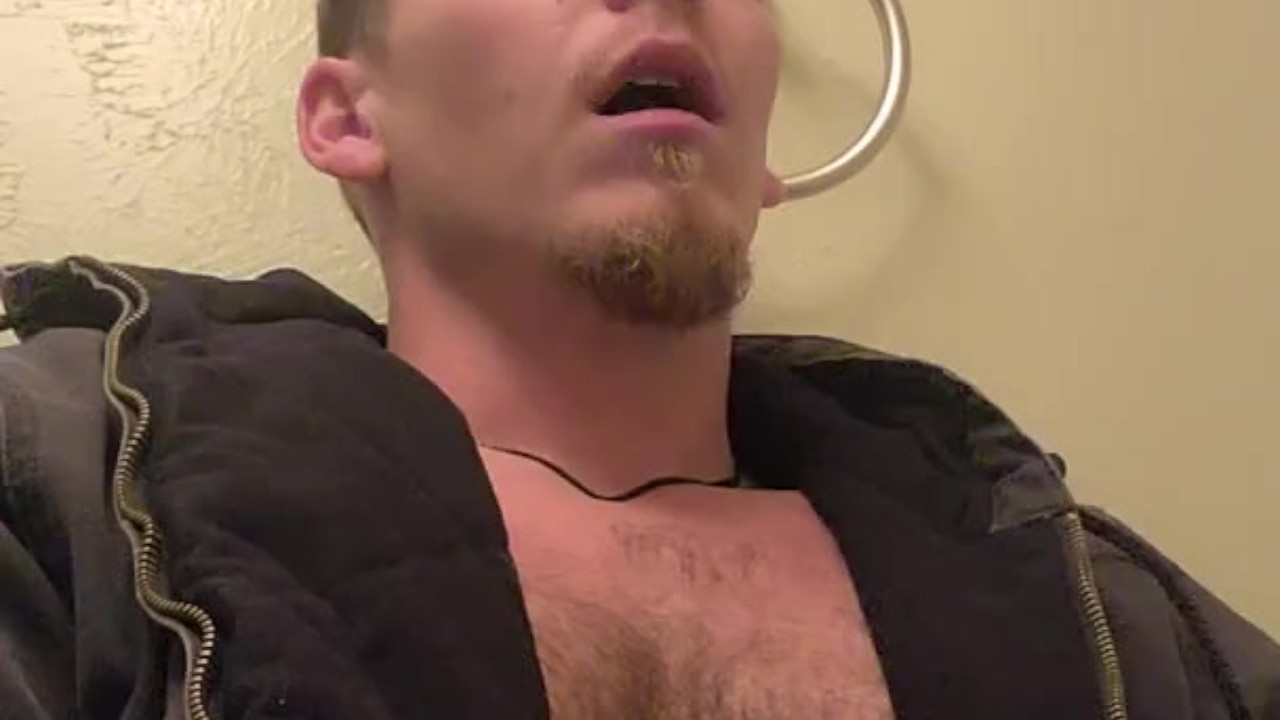 Sexy guy moaning while pleasing himself