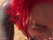 Naughty Beach Weekend - Nora Redmain Giving Head On Public Beach FULL 14/16