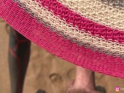 Naughty Beach Weekend - Nora Redmain Giving Head On Public Beach FULL 9/16