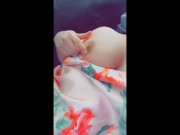 Girl Next Door Lifts Nightie Showing Off Pretty Pussy & Twists Pierced Nipple 12/16