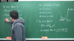 [重啟][真・Pronhub 最大華人微積分教學頻道] 微分篇重點八：切線專論｜精選範例 8-3｜數學老師張旭