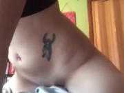 Humping the vibrator in my pillow 4/16