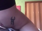 Humping the vibrator in my pillow 7/16