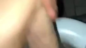 First video sneaking a wank while at work in toilet 