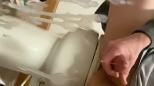 Big Cock Stud Mirror Cumshot Huge Load
